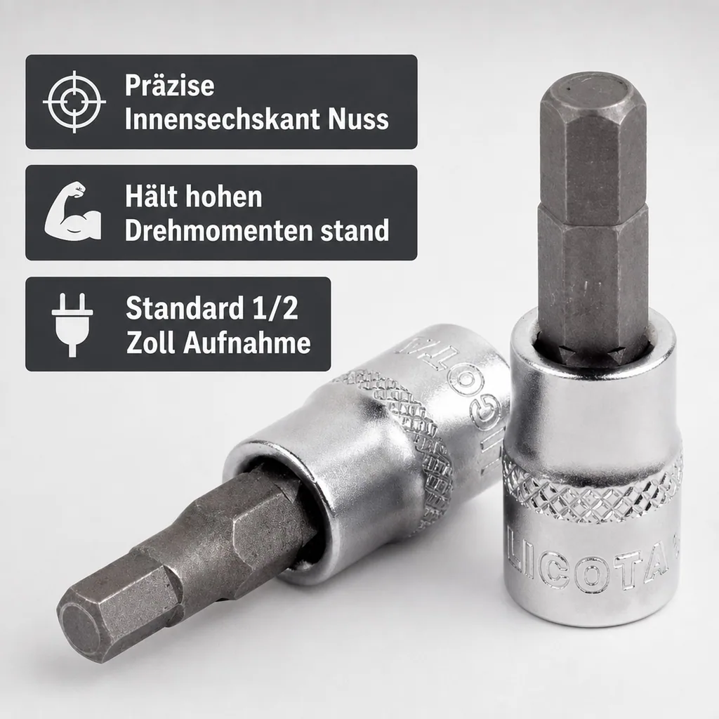 Innensechskant Nuss, 1/2 Zoll H10