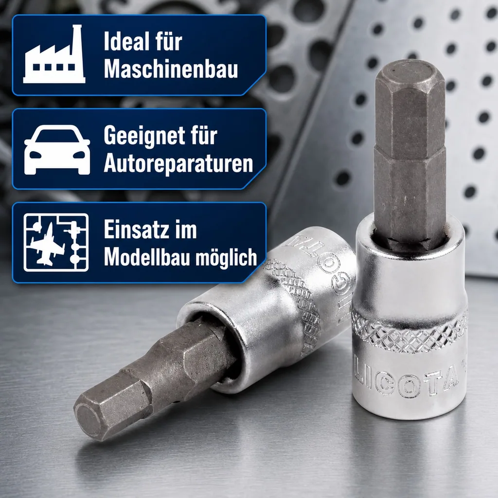 Innensechskant Nuss, 1/2 Zoll H10