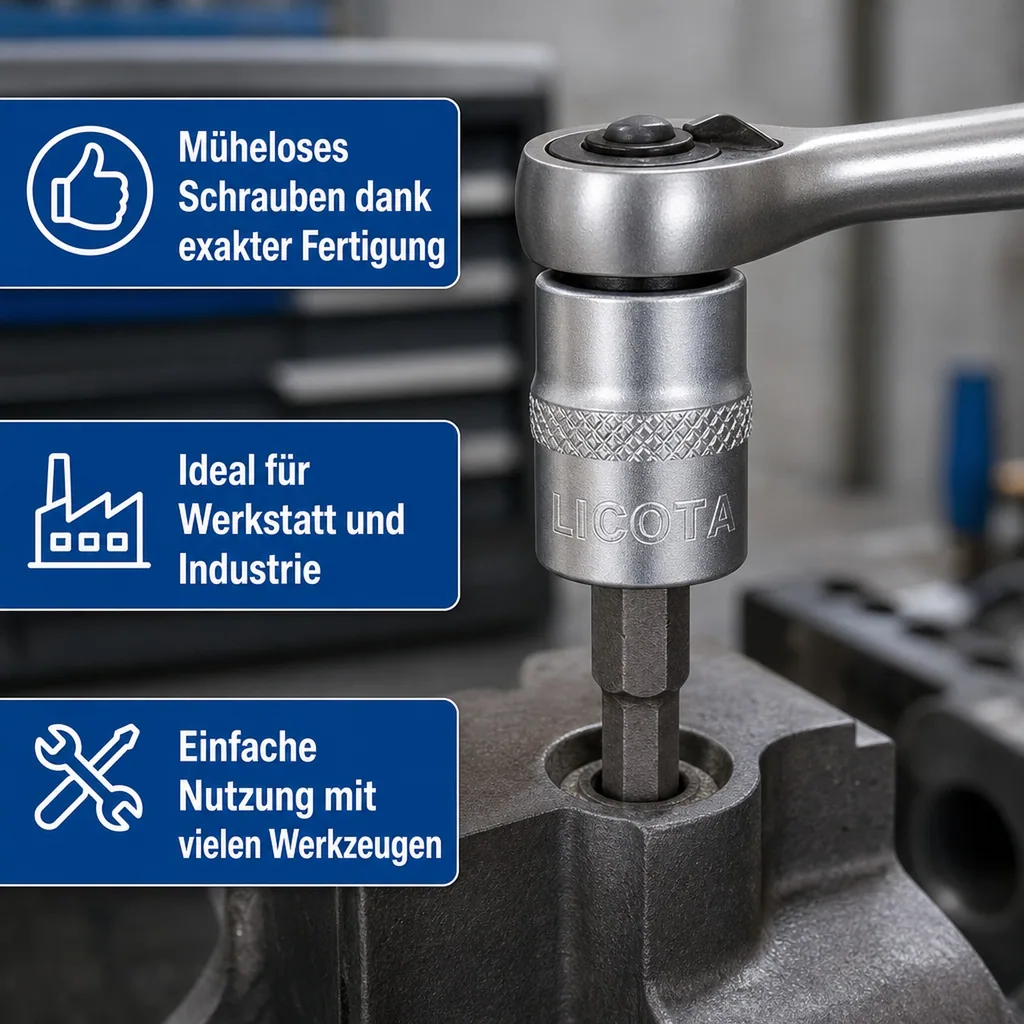 Innensechskant Nuss 1/2 Zoll, H17, Stecknuss, Innensechskant