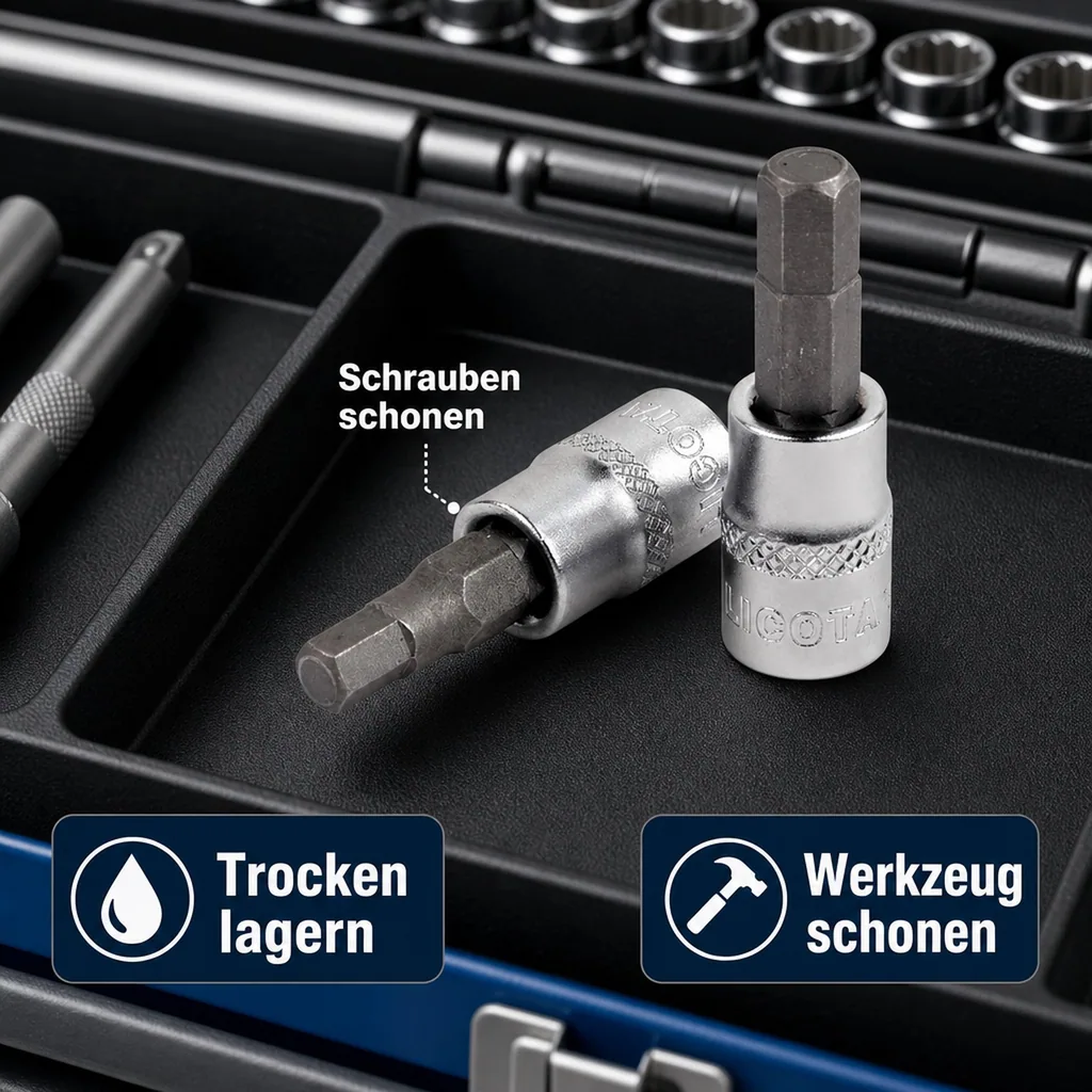 Innensechskant Nuss 1/2 Zoll, H19, Stecknuss, Innensechskantschlüssel