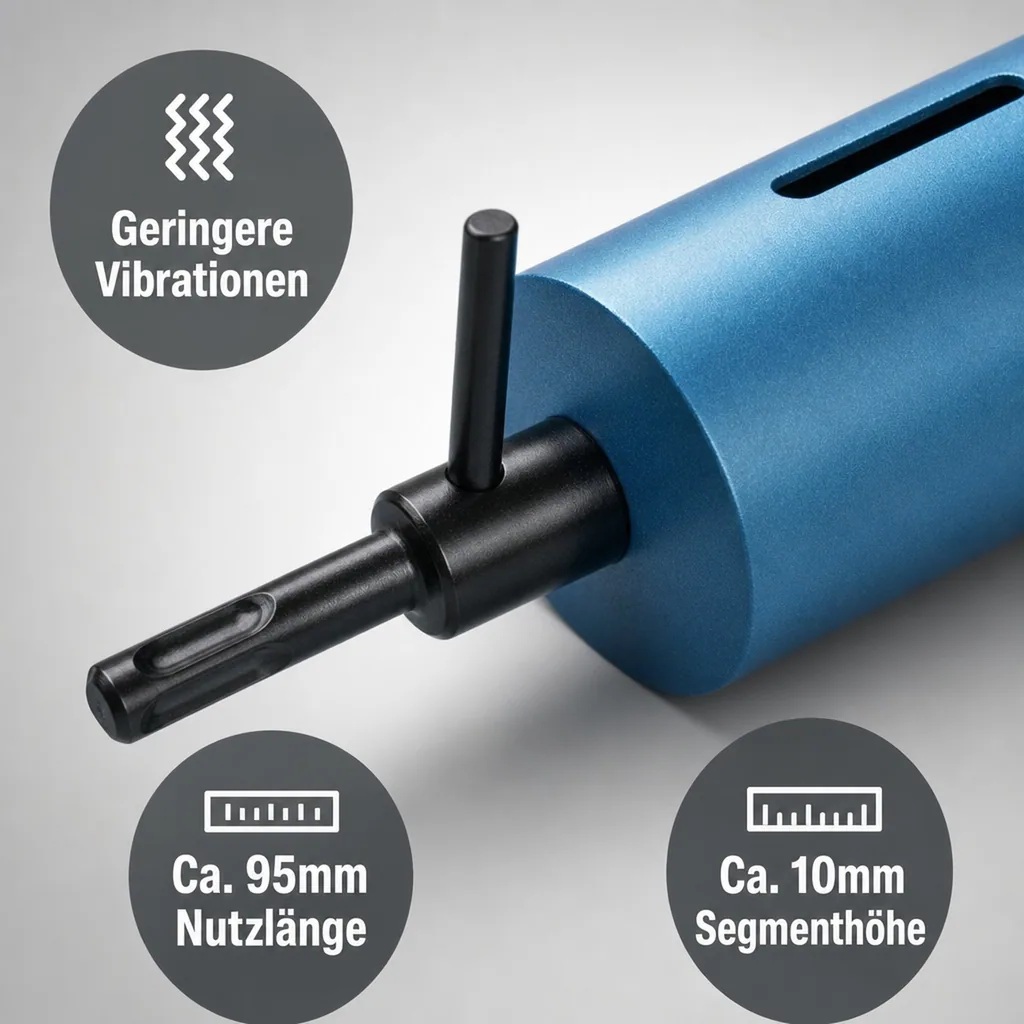 Diamantbohrkrone 68mm, SDS Plus, für Steckdosen & Mauerwerk