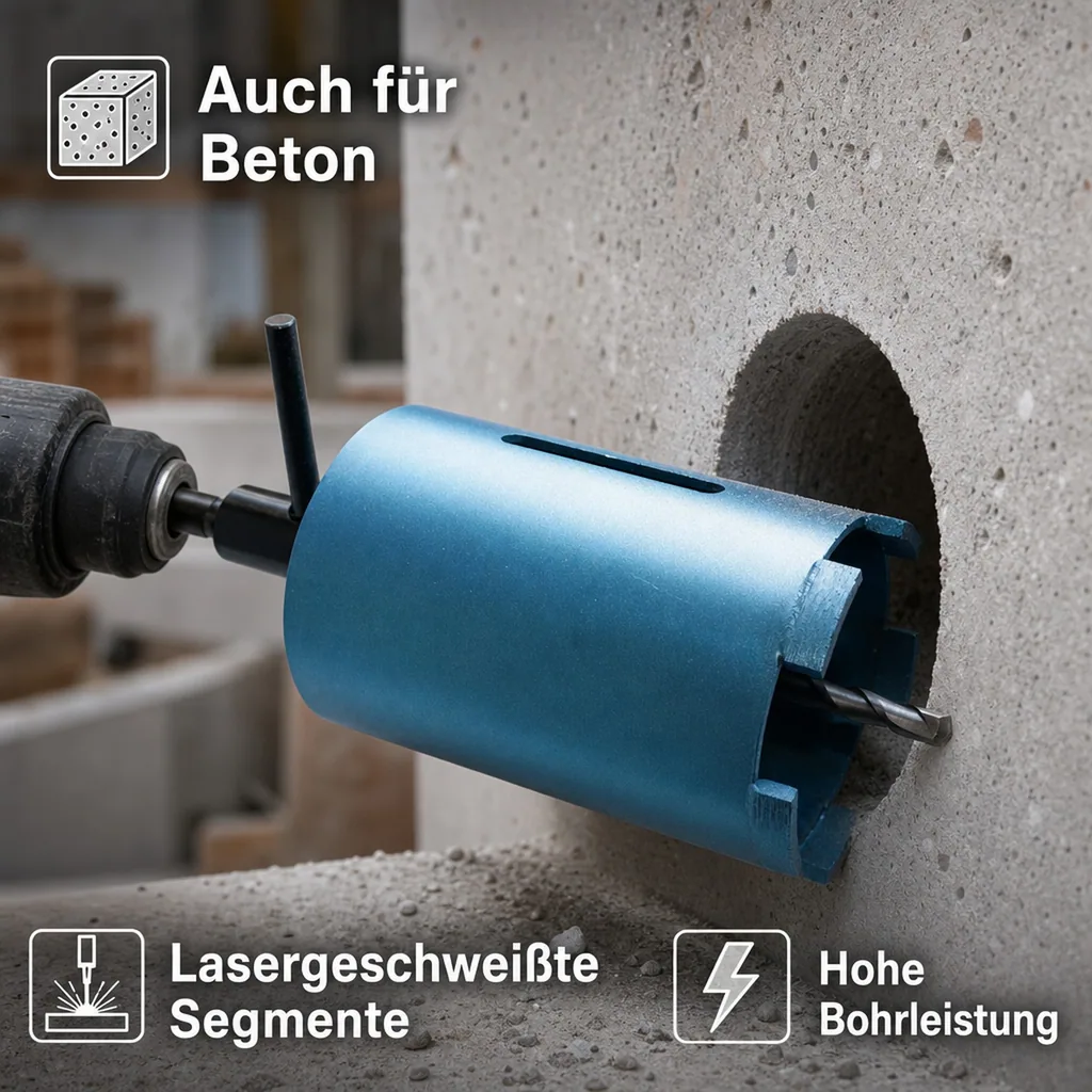Diamantbohrkrone 68mm, SDS Plus, für Steckdosen & Mauerwerk