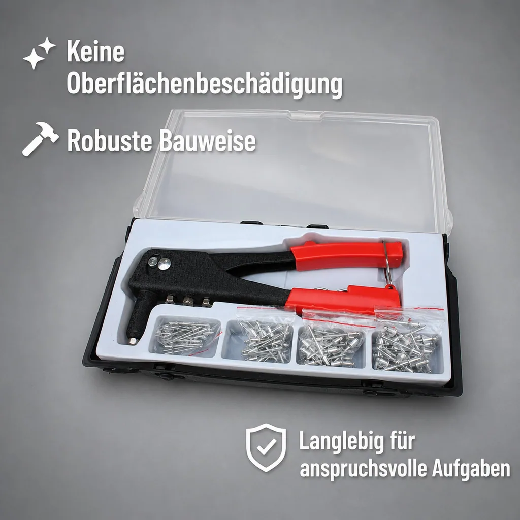 Popnietenzange, Nietenzange, Blindnietzange, 60 Popnieten