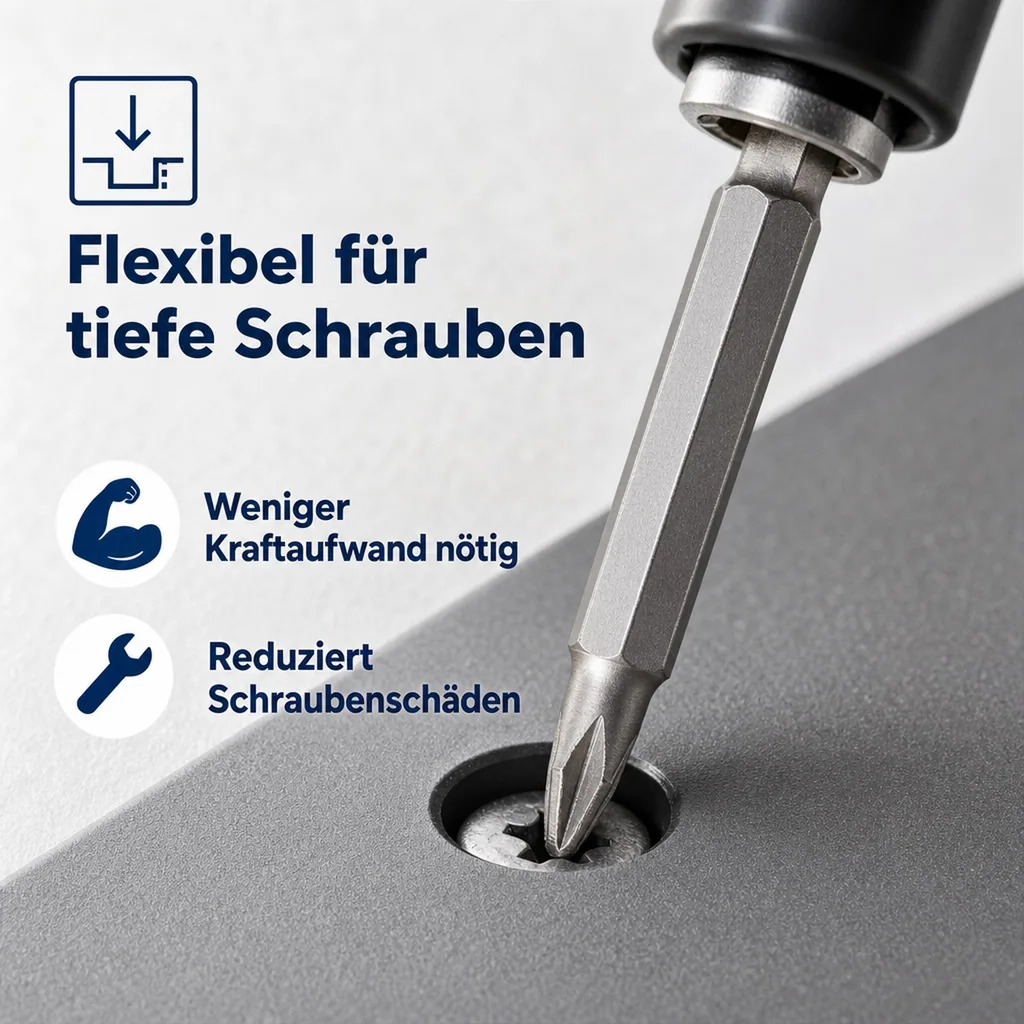 PZ1 Bit, 50mm, S2 Stahl, Kreuzschlitz Pozidrive, Power Bit