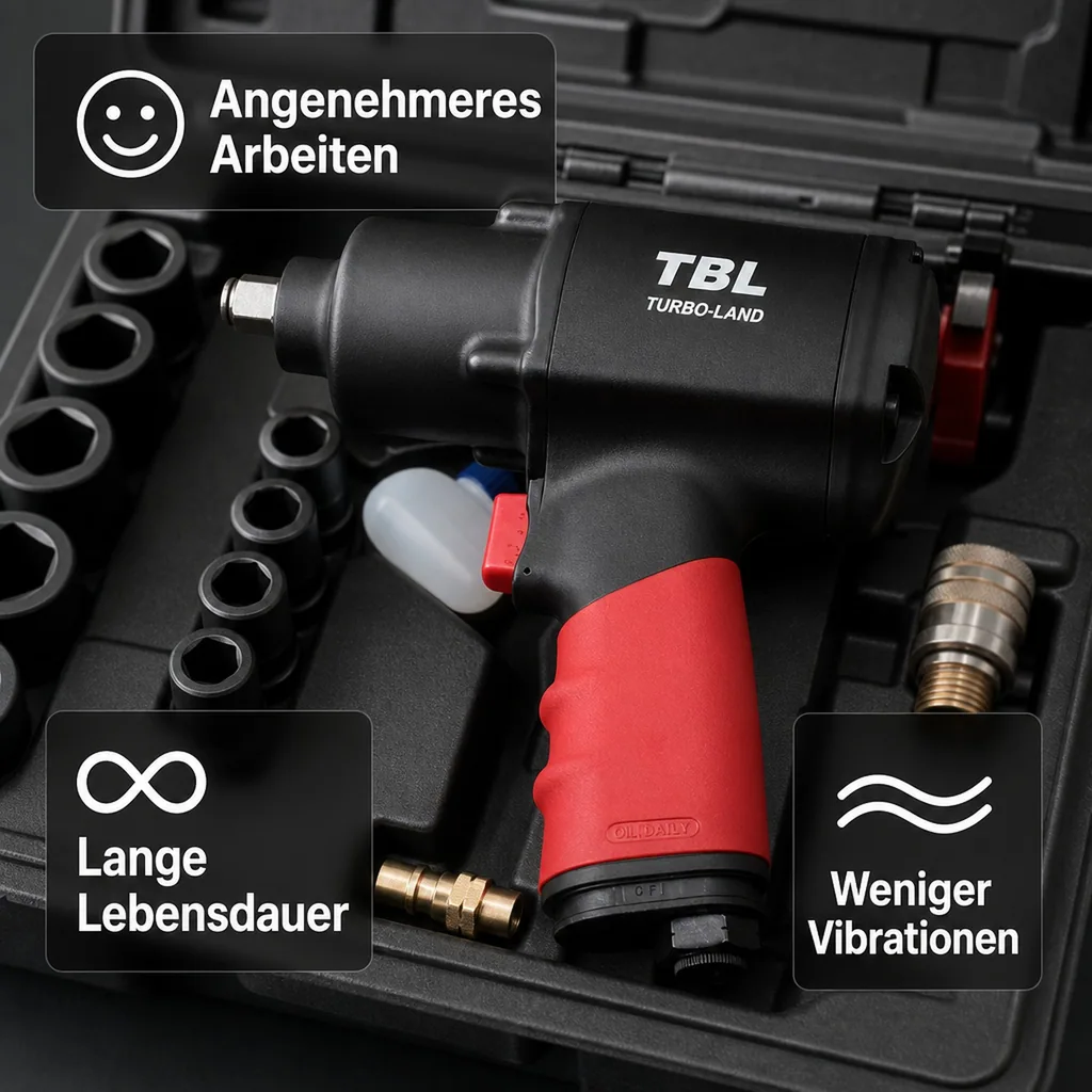 Schlagschrauber, Druckluft, 1/2 Zoll, 1356 Nm Drehmoment
