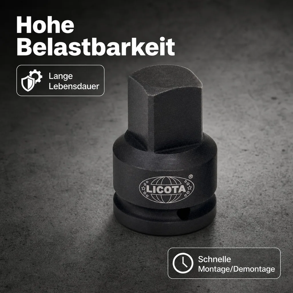 Schlagschrauber Adapter, 1/2 auf 3/8 Zoll, Cr-Mo