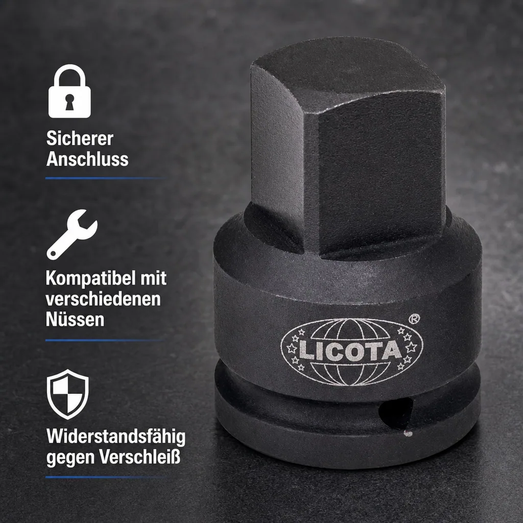 Schlagschrauber Adapter, 3/8 auf 1/2 Adapter, Cr-Mo Stahl