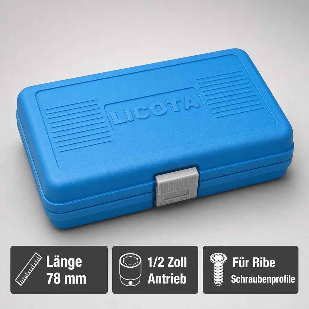 Schlagschrauber Nuss Set 1/2 Zoll, Spline Nüsse M5-M18, 8-teilig