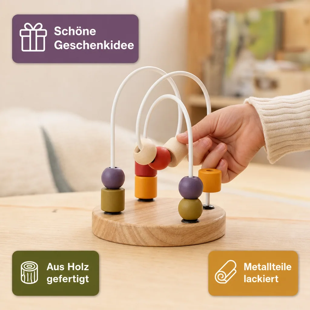 Kids Concept Mini Motorikschleife Neo Kugeln bunt