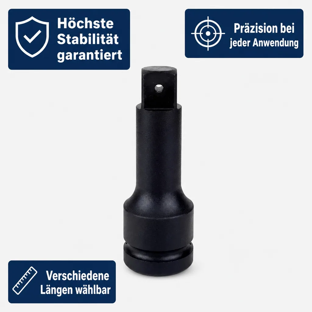 Schlagschrauber Verlängerung 3/4 Zoll, Cr-Mo, 100 mm, Industrie Qualität