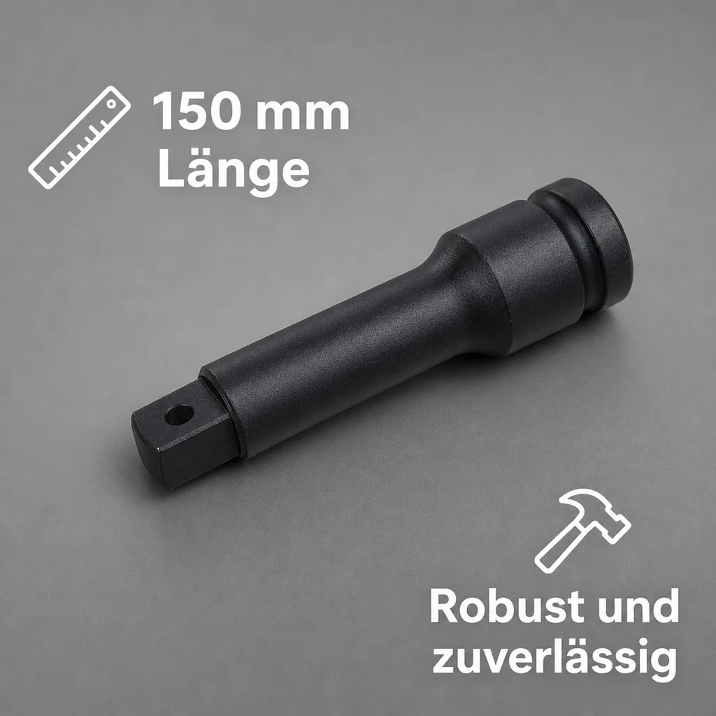 Schlagschrauber Verlängerung 3/4 Zoll, 150mm, Cr-Mo, Profi Werkzeug