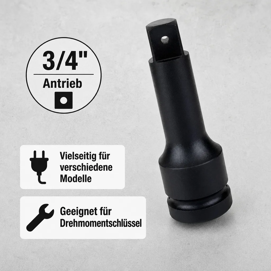 Schlagschrauber Verlängerung, 3/4 Zoll, 200mm, Cr-Mo, Werkzeug Verlängerung