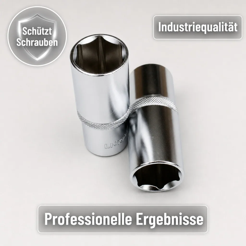 1/2 zoll Nuss, Stecknuss 16mm, Langnuss, 6pt Stecknuss