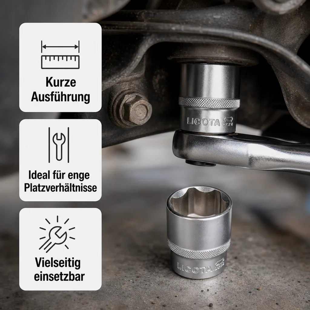 1/2 Zoll Nuss, Steckschlüssel Nuss, Super Lock