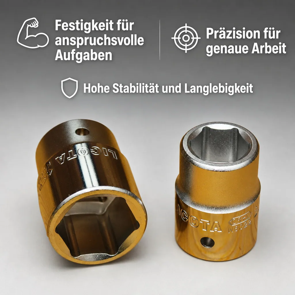 Stecknuss 1/2 Zoll, 18mm, für Knarre Ratsche, Cr-V