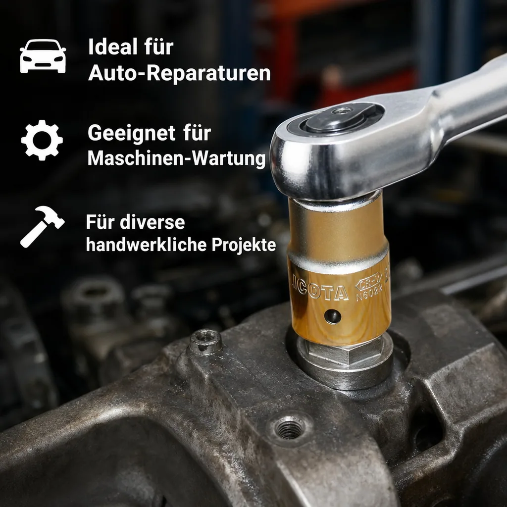 Stecknuss 1/2 Zoll, 18mm, für Knarre Ratsche, Cr-V