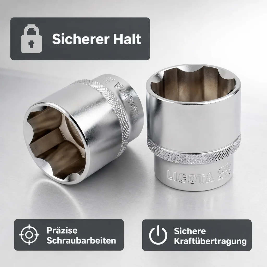 Stecknuss 1/2 Zoll, Superlock, 19mm Nuss, kurze Ausführung