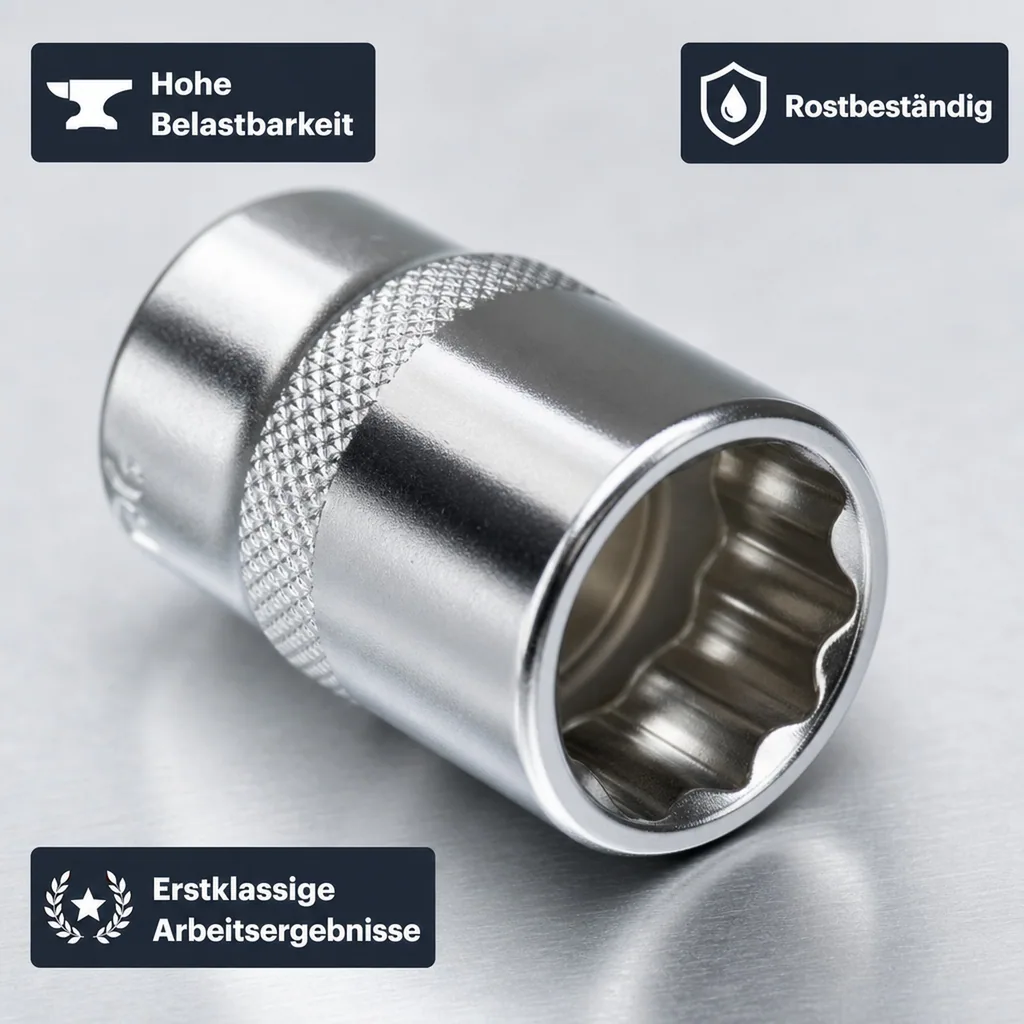 Stecknuss 22mm, 1/2 Zoll Nuss, Industrie Cr-V Superlock