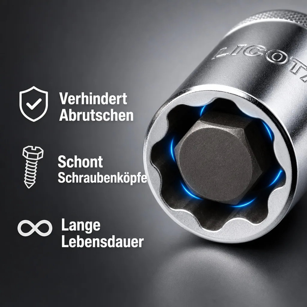 22mm Nuss, 1/2 Zoll, Stecknuss, Superlock, CrV
