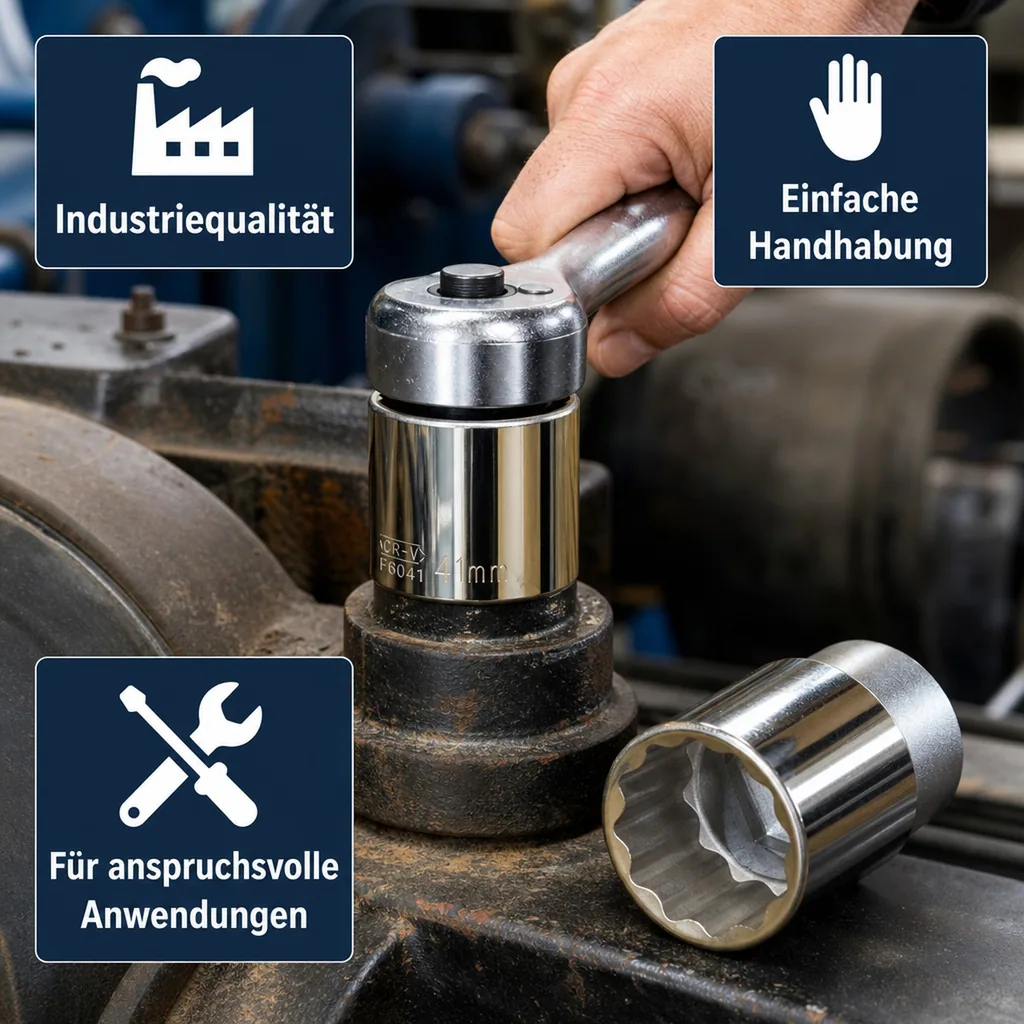 3/4 Nuss, 30mm Stecknuss, Cr-V Einsatz für Knarre Ratsche