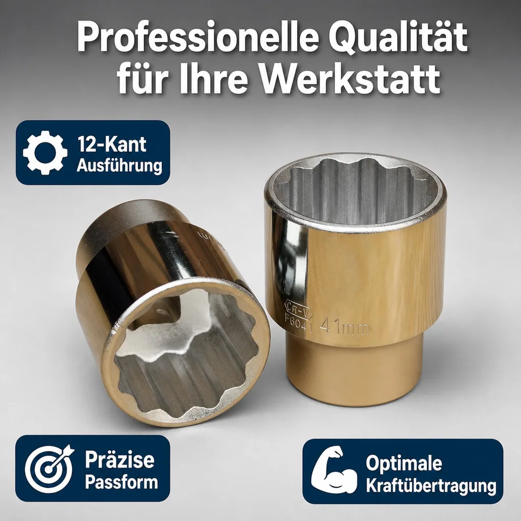 3/4 Nuss, 30mm Stecknuss, Cr-V Einsatz für Knarre Ratsche