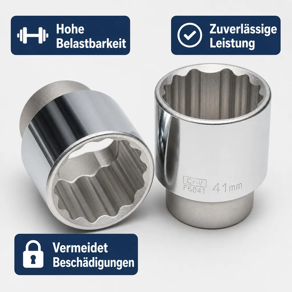 3/4 Nuss, 30mm Stecknuss, Cr-V Einsatz für Knarre Ratsche