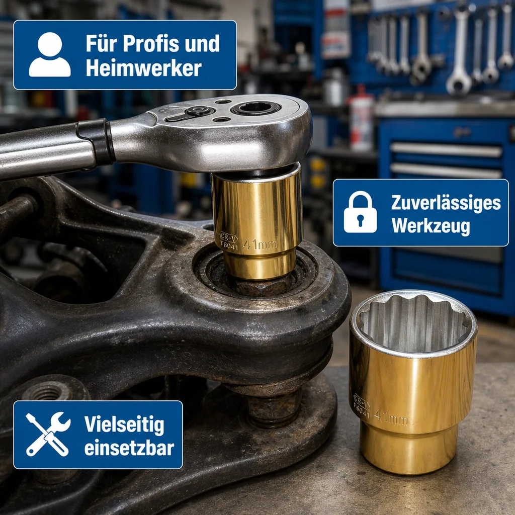 Stecknuss 3/4 zoll, 32mm Nuss, 12 Kant, Cr-V, für Knarre Ratsche