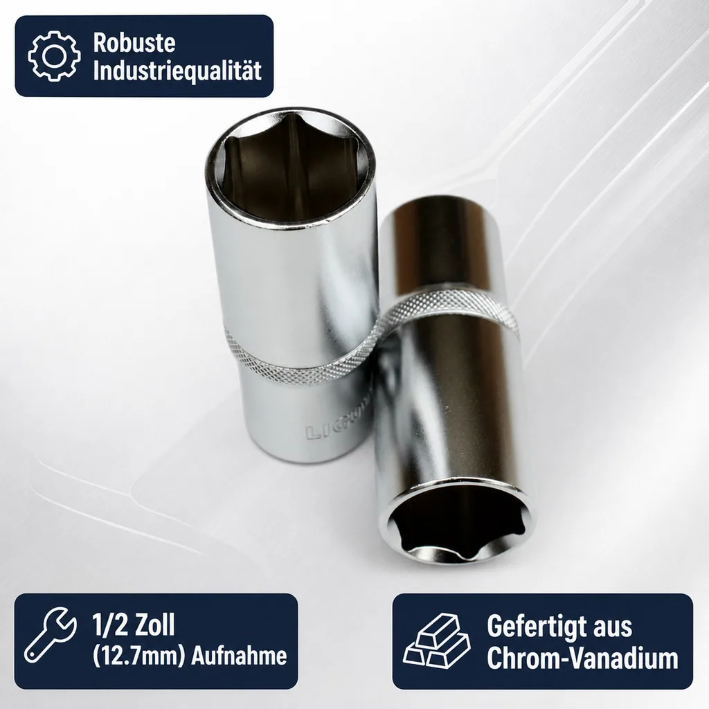 32mm Nuss, Stecknuss, 1/2 Zoll, Langnuss