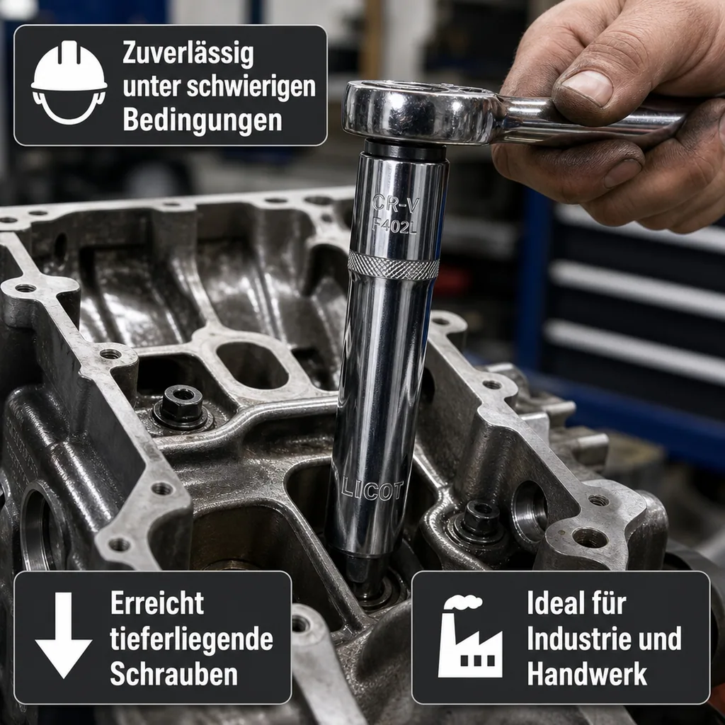 1/2 Zoll Nuss, 32mm Langnuss, CR-V, 12-Kant
