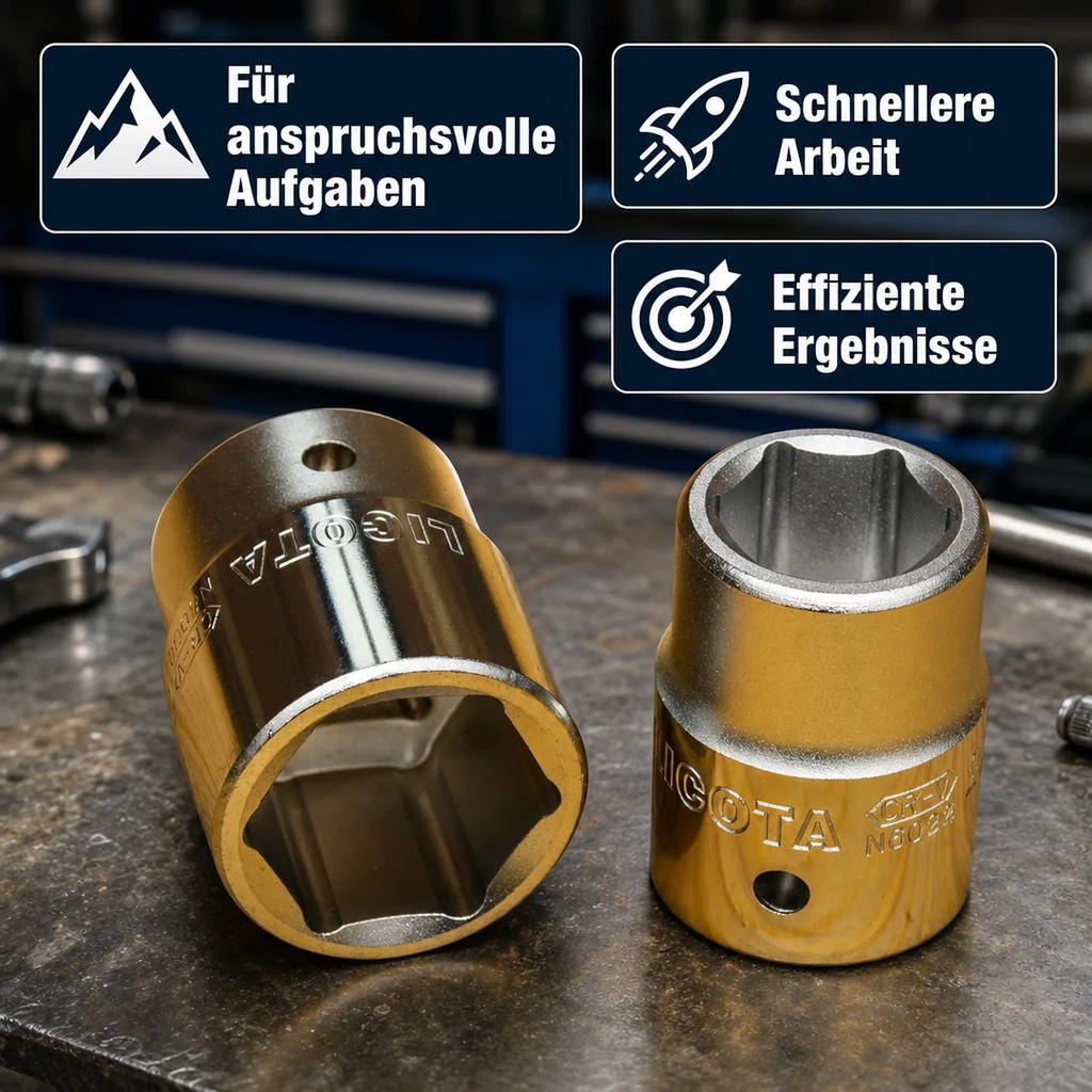 Stecknuss 3/4", 34mm Nuss, Cr-V, 6pt, Knarre Ratsche