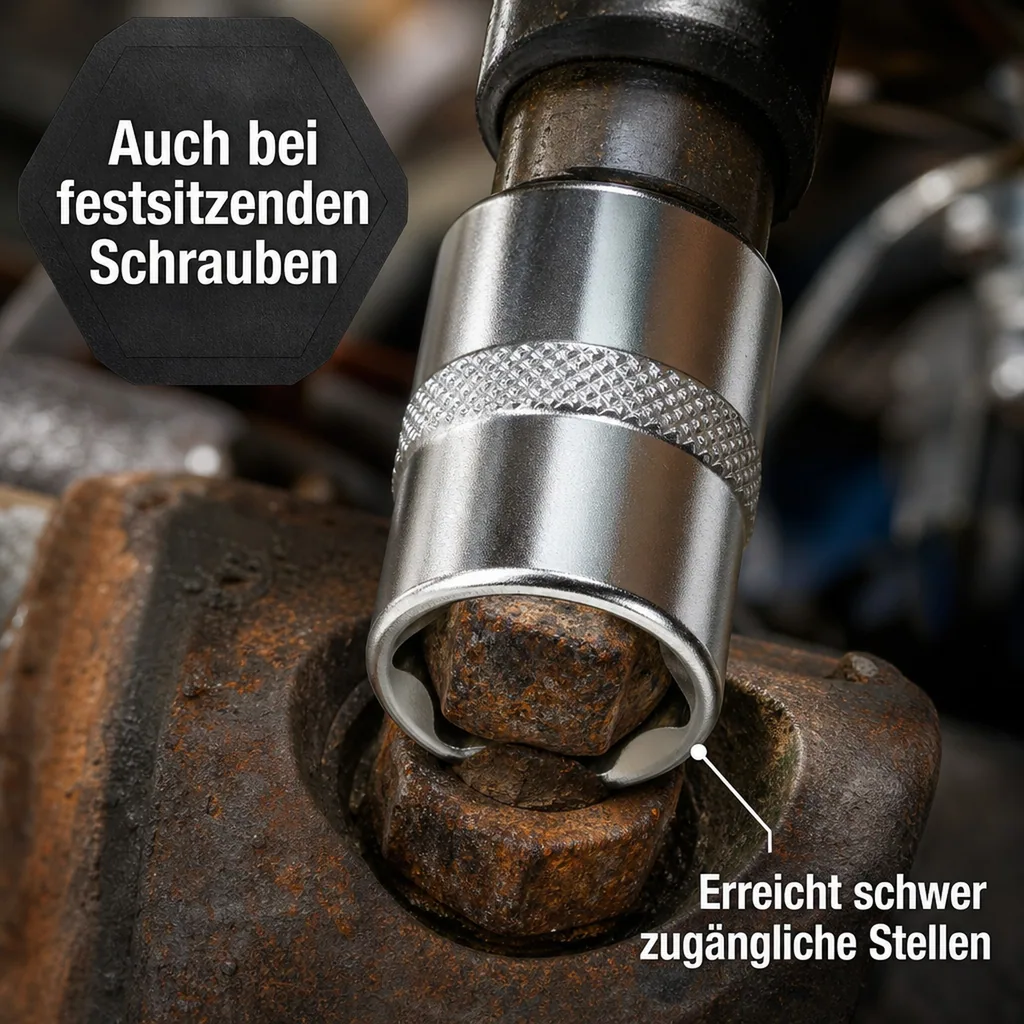 Stecknuss 34mm, 1/2 Zoll, kurz, CrV Super Lock