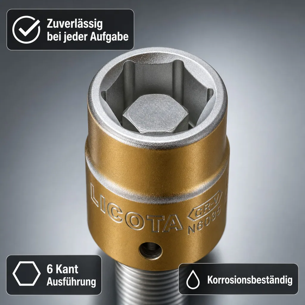 3/4 Zoll Nuss, Steckschlüssel Nuss, 35-58mm, 6 Kant