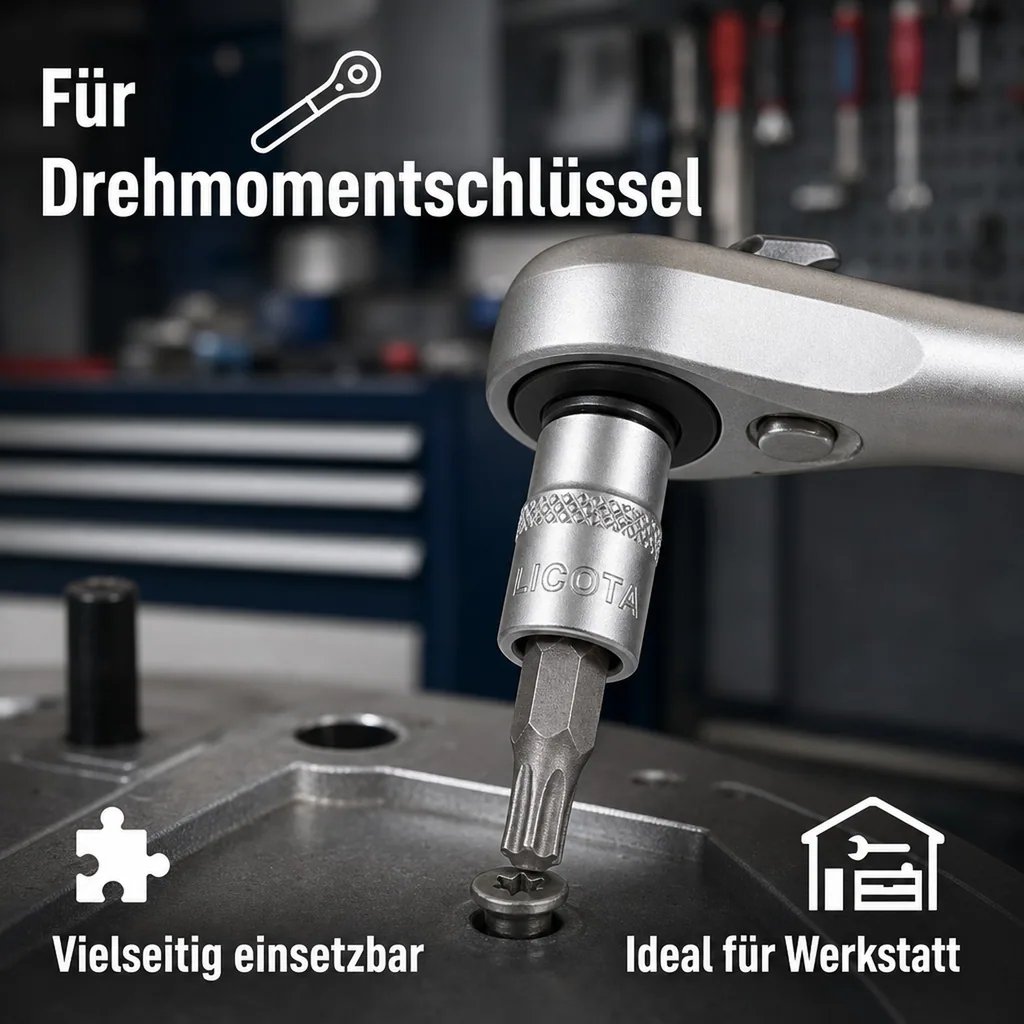 1/2 Zoll Innensechskant Nuss, T27, CrV, Stecknuss, Werkzeug Innensechskant