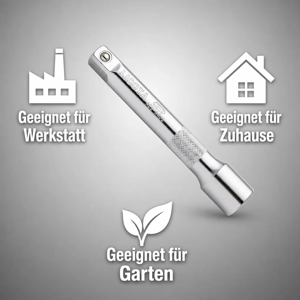 1/2 zoll Verlängerung 75mm, CrV Stahl, Steckschlüssel Verlängerung