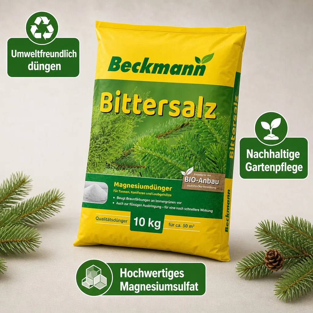Bittersalz 10 kg, Magnesiumsulfat Dünger für Tannen, Koniferen