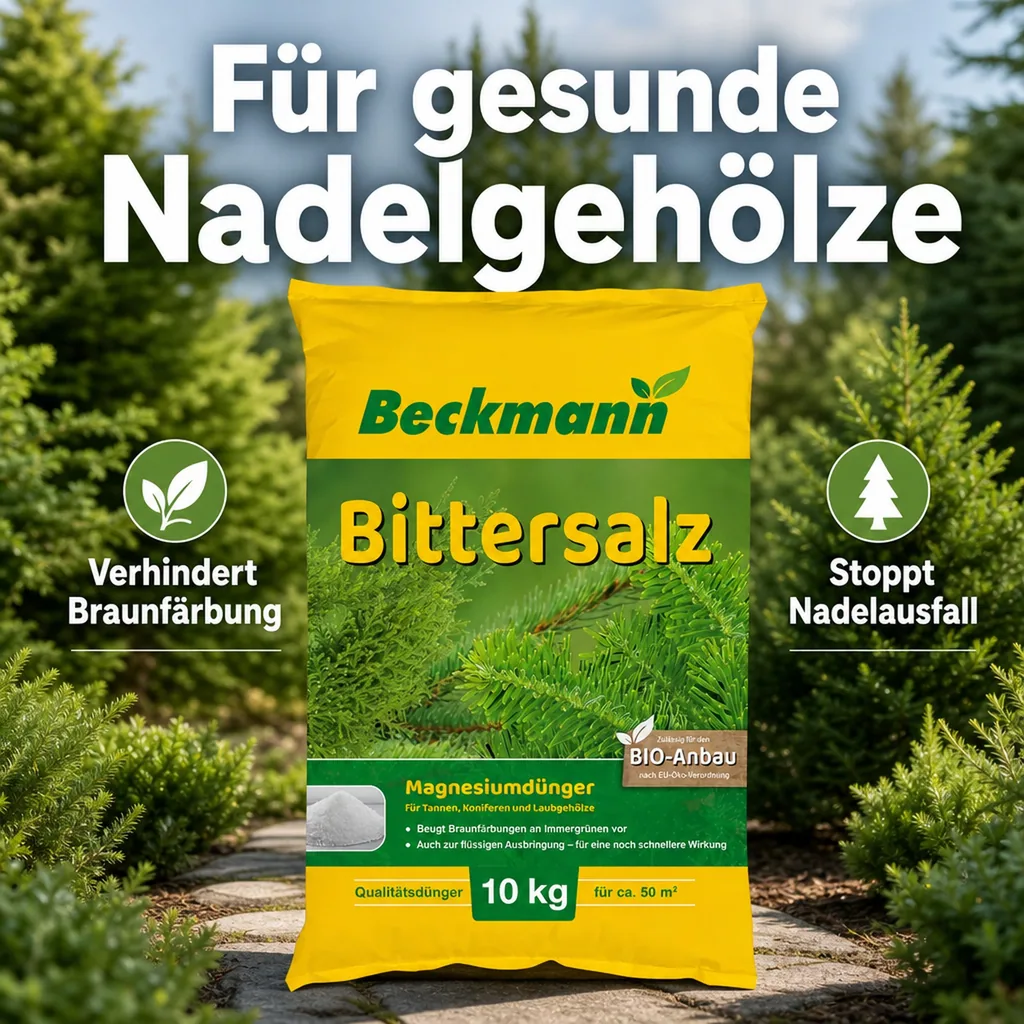 Bittersalz 10 kg, Magnesiumsulfat Dünger für Tannen, Koniferen
