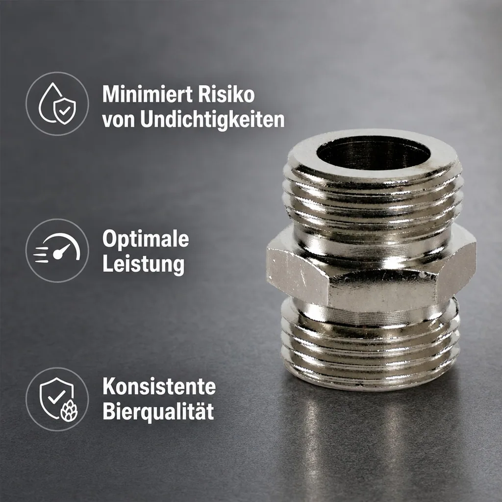 Doppelnippel, Gewindenippel - beidseitig 5/8 Zoll, NW: 10 mm