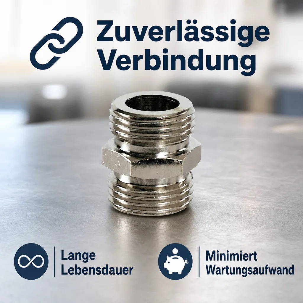 Doppelnippel, Gewindenippel - beidseitig 5/8 Zoll, NW: 7 mm