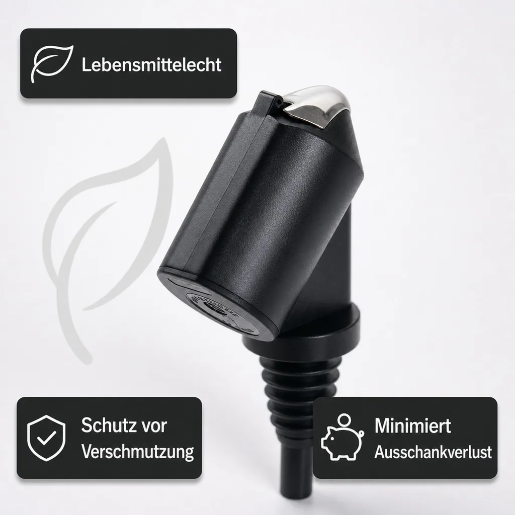 Portionierer, Ausgießer - "Bottle Master 3000" schwarz, für 0,5 - 1,5 Liter Flaschen, Ausgießer, Ausschankmenge: 20 ml