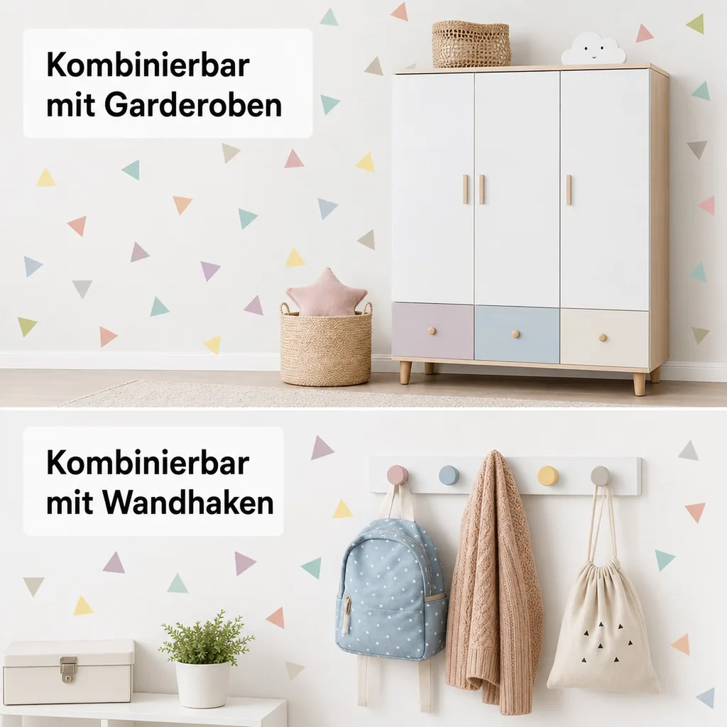 tresxics Wandsticker Dreiecke pastell