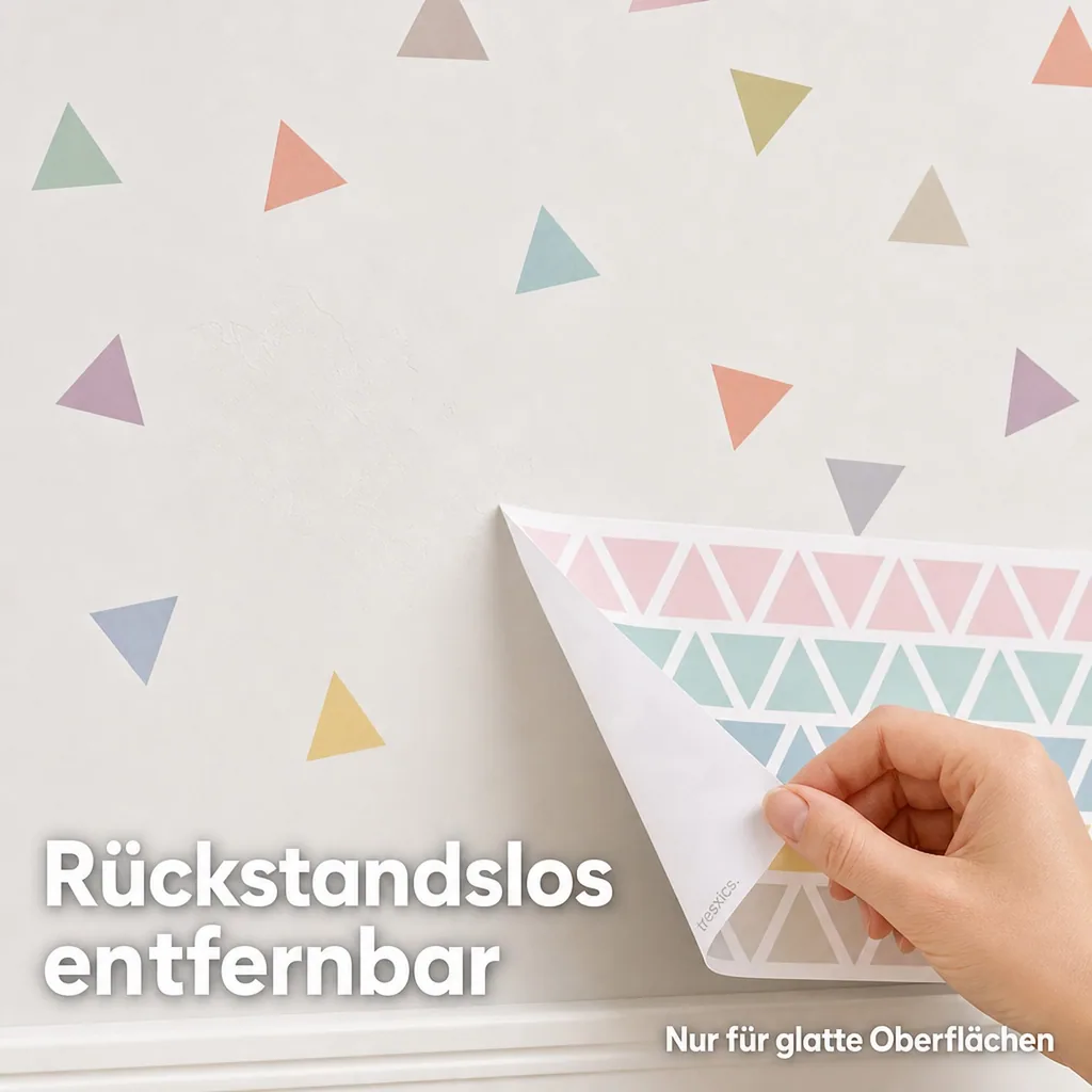 tresxics Wandsticker Dreiecke pastell
