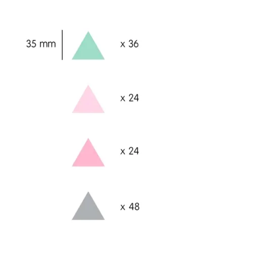 tresxics Wandsticker Dreiecke mint rosa grau