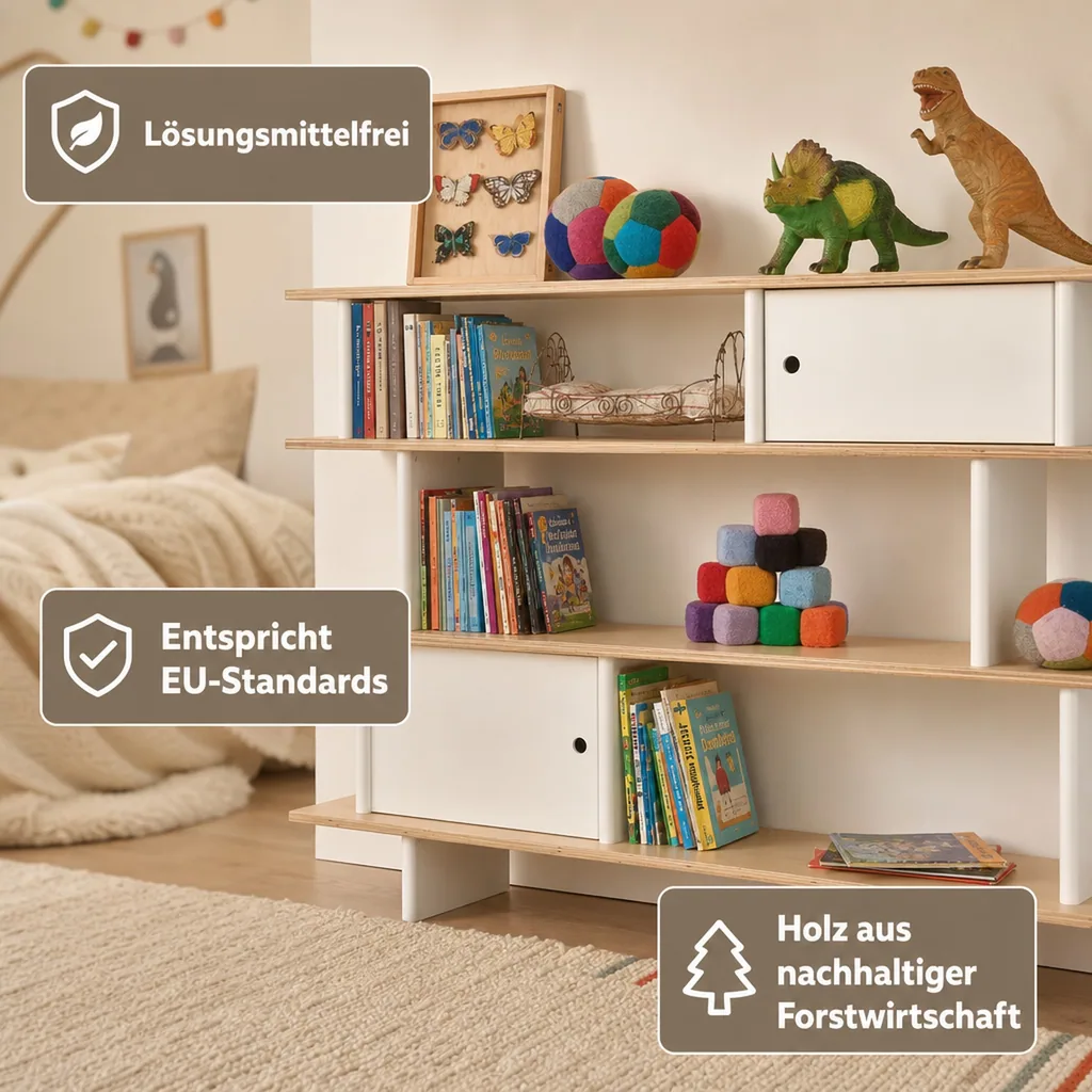 Oeuf Bücherregal Birke weiß