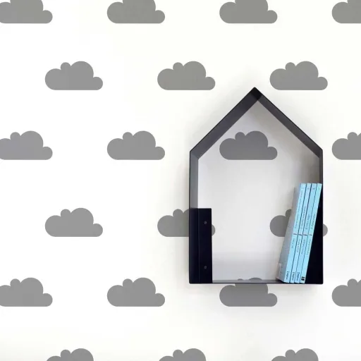 tresxics Wandsticker Wolken grau