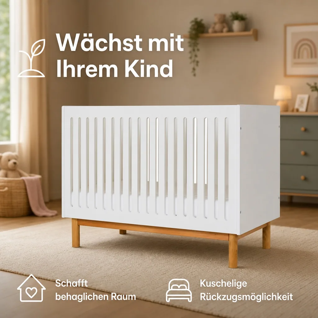 Quax Mood Babybett weiss 60 x 120