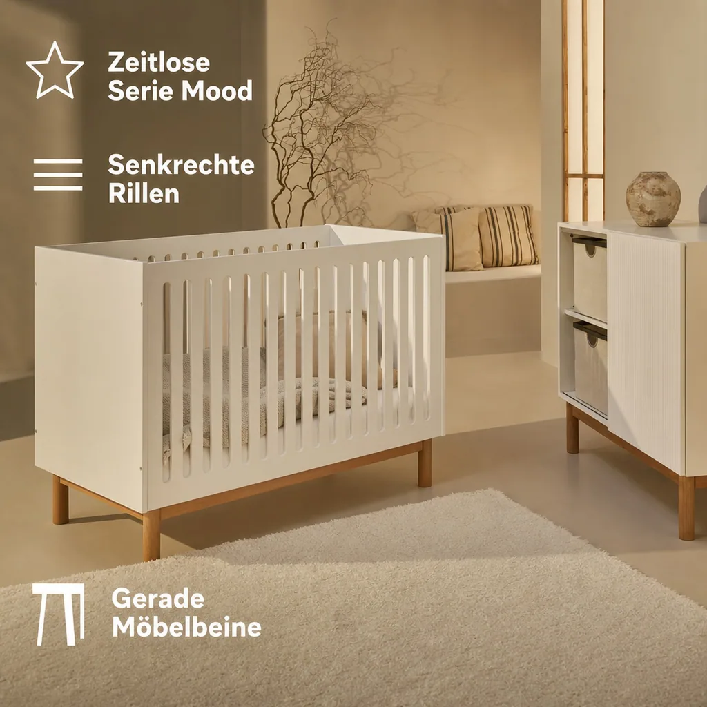 Quax Mood Babybett weiss 60 x 120