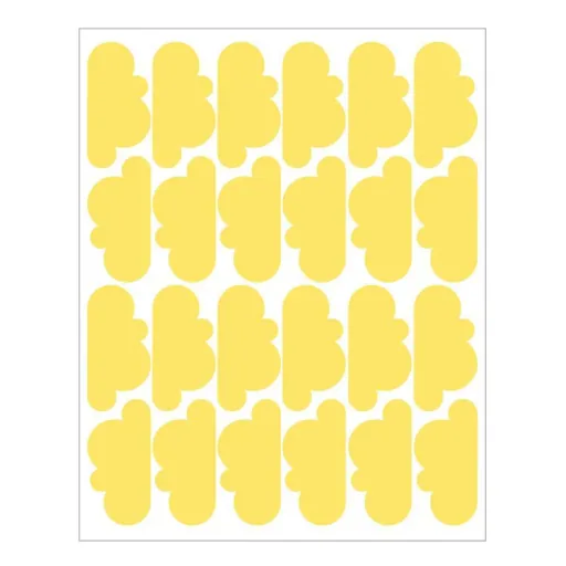tresxics Wandsticker Wolken gelb