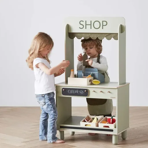 Flexa Kinder Spiellebensmittel Holz Obst