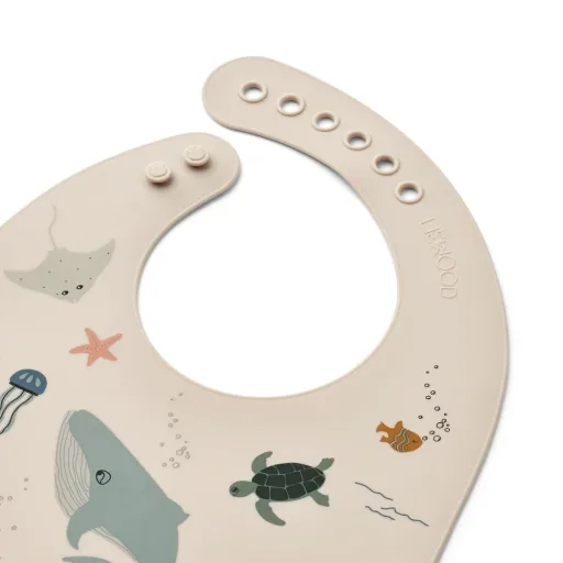 Liewood Silikon Lätzchen 2er pack - Tilda, Farbe: Sea creature/sandy mix