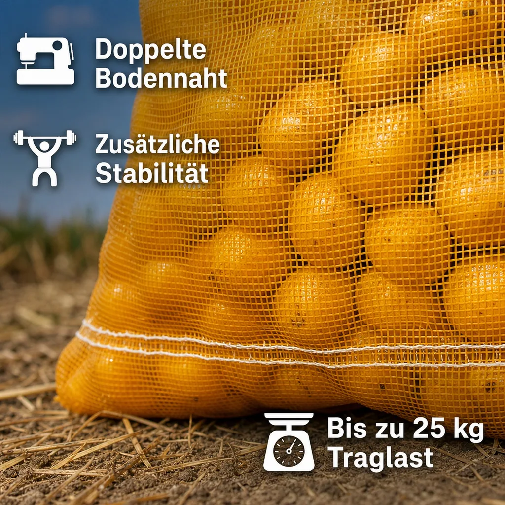 Raschelsäcke 100 Stück, 28x37 cm, goldgelb, mit Zugband